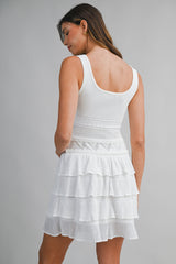 LYRA RUFFLE SWEATER MINI DRESS