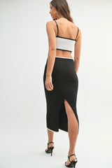 LARA COLOR BLOCK CUTOUT MIDI DRESS