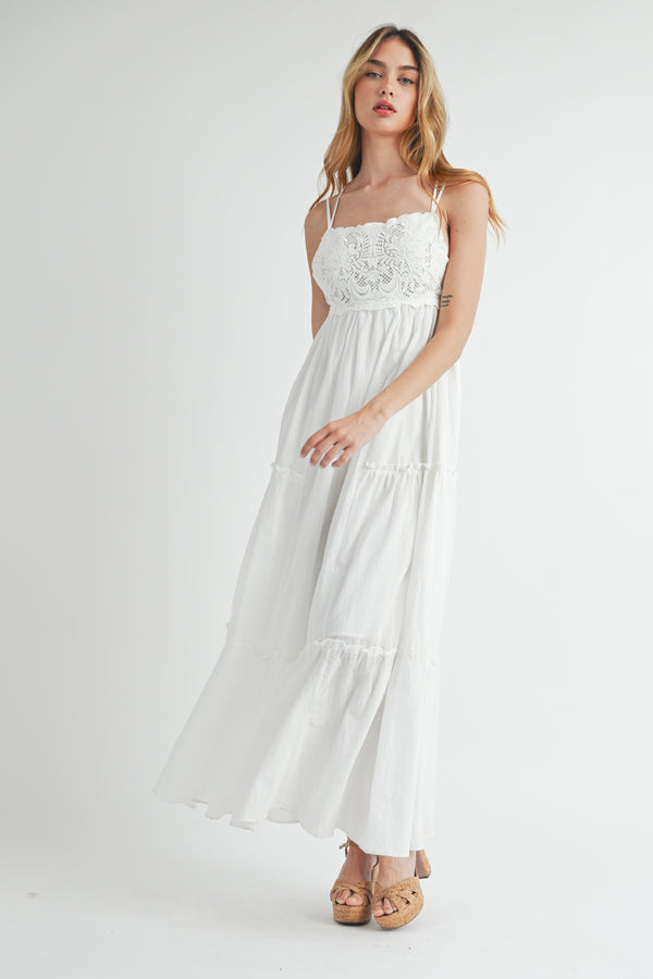 IYLA EMBROIDERED SLEEVELESS MAXI DRESS