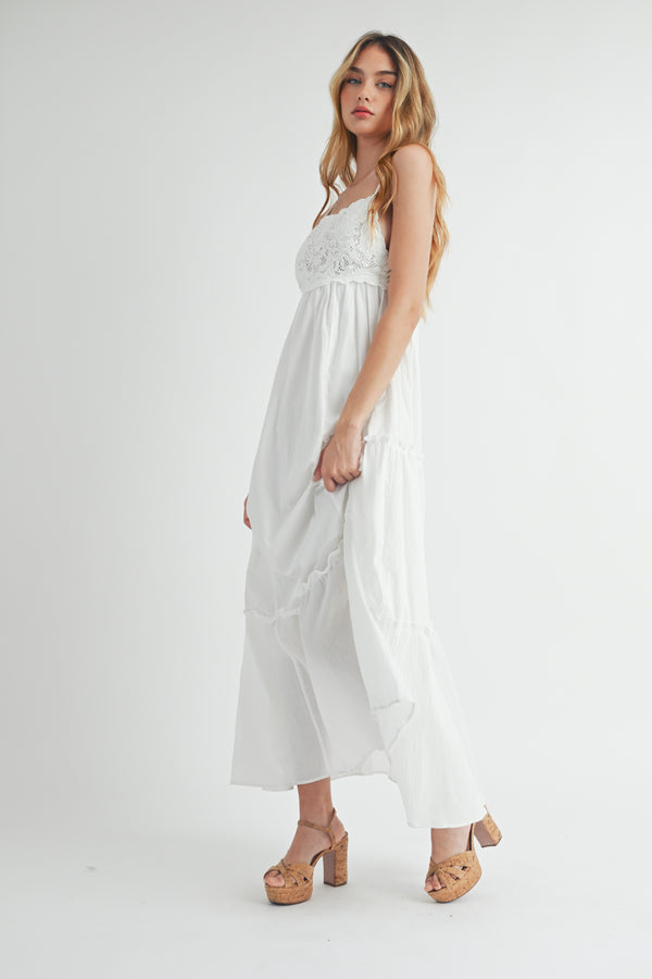 IYLA EMBROIDERED SLEEVELESS MAXI DRESS