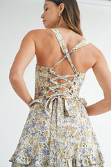 DOROTHY BUSTIER TIERED MAXI DRESS