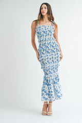 SALMA TIERED SMOCKED BODYCON DRESS