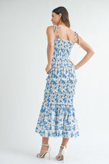 SALMA TIERED SMOCKED BODYCON DRESS