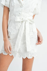 NINA TEXTURED BUTTON DOWN MINI DRESS