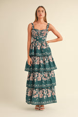 AURORA FLORAL TIERED MAXI DRESS