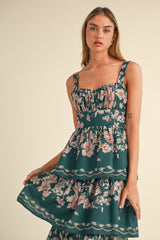 AURORA FLORAL TIERED MAXI DRESS