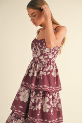 AURORA FLORAL TIERED MAXI DRESS