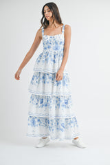 AZURA FLORAL TIERED MAXI DRESS