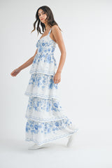 AZURA FLORAL TIERED MAXI DRESS