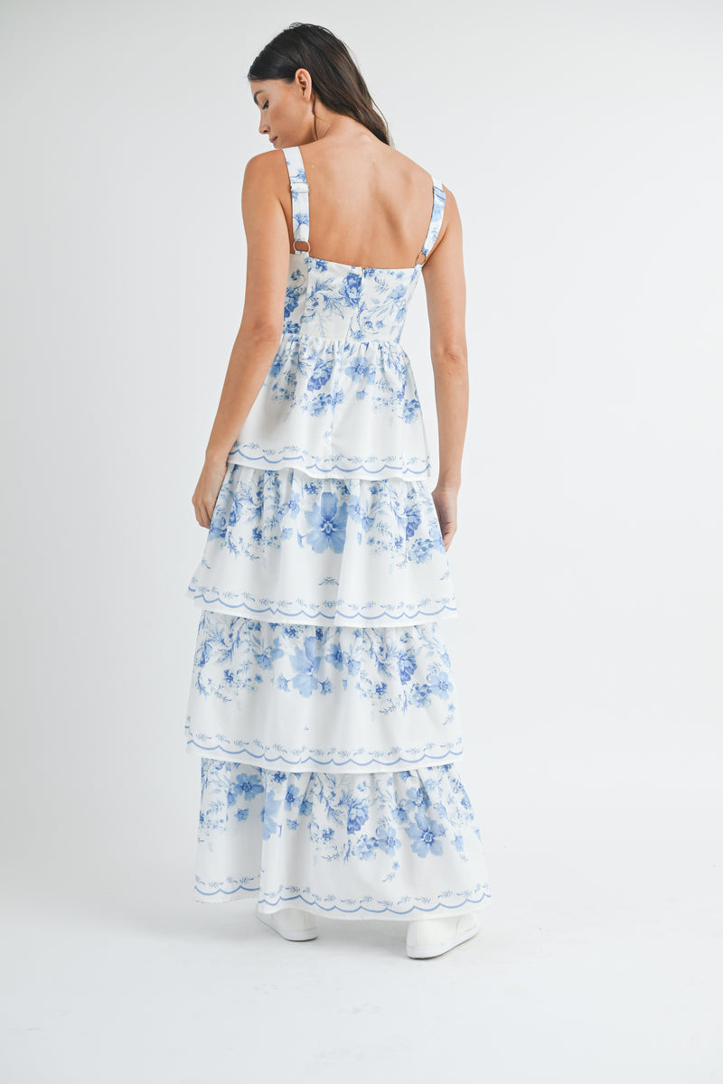 AZURA FLORAL TIERED MAXI DRESS