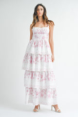 AURORA FLORAL TIERED MAXI DRESS