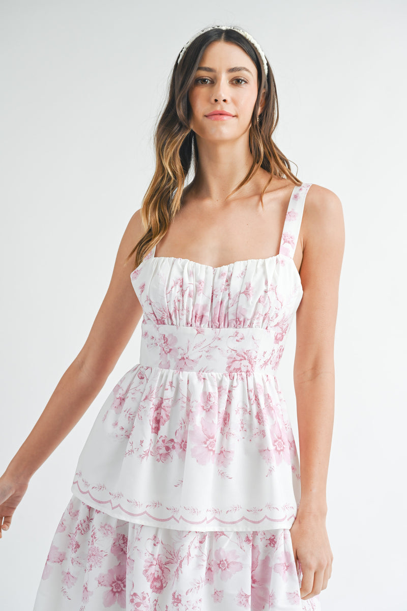 AURORA FLORAL TIERED MAXI DRESS