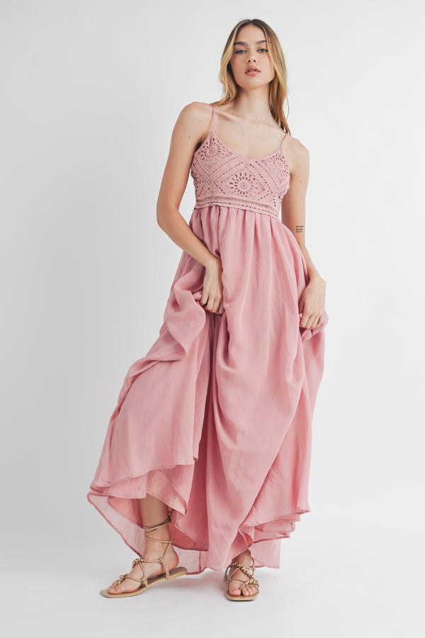 CAMILA CROCHET CAMI BODICE MAXI DRESS