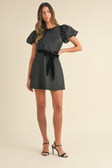 URIAH PUFF SLEEVE A LINE MINI DRESS