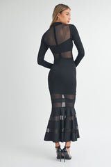 KEZIAH SPLICED MERMAID MAXI DRESS