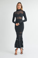KEZIAH SPLICED MERMAID MAXI DRESS