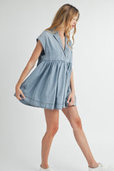 CELESTE DENIM MINI DRESS