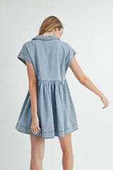 CELESTE DENIM MINI DRESS