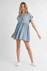 CELESTE DENIM MINI DRESS