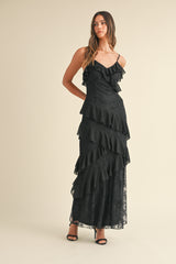 KELLEN TIERED RUFFLED MAXI DRESS