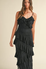 KELLEN TIERED RUFFLED MAXI DRESS