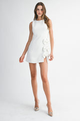 NAYELI BOW DETAILED SIDE SLIT MINI DRESS