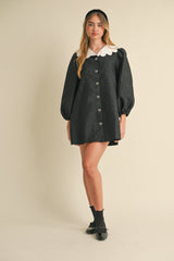 ADARA PETER PAN COLLAR MINI DRESS