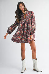 ALYSHA FLORAL BANDED CUFF DRESS
