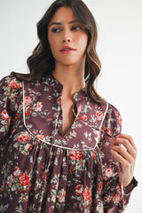 ALYSHA FLORAL BANDED CUFF DRESS