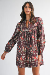 ALYSHA FLORAL BANDED CUFF DRESS