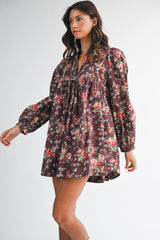 ALYSHA FLORAL BANDED CUFF DRESS