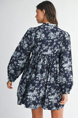 ALYSHA FLORAL BANDED CUFF DRESS