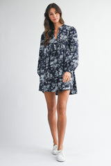 ALYSHA FLORAL BANDED CUFF DRESS