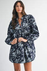 ALYSHA FLORAL BANDED CUFF DRESS