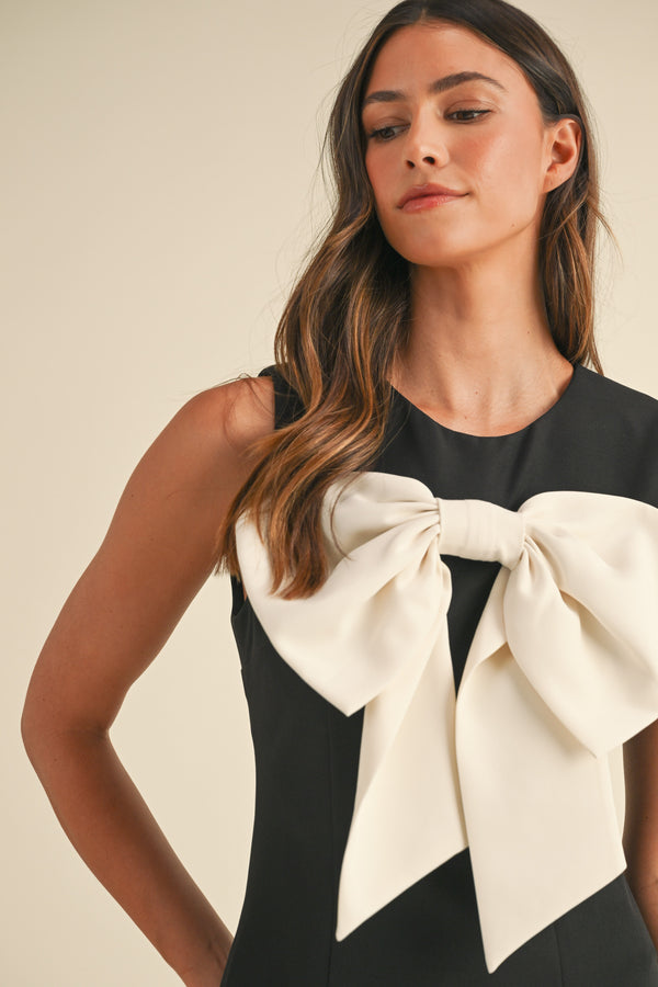 IDALIA SLEEVELESS MASSIVE RIBBON MINI DRESS