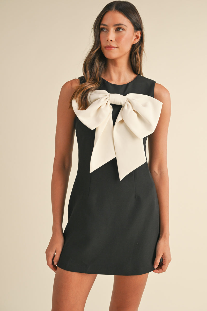 IDALIA SLEEVELESS MASSIVE RIBBON MINI DRESS