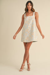 KEELIN FLORAL A-LINE MINI DRESS