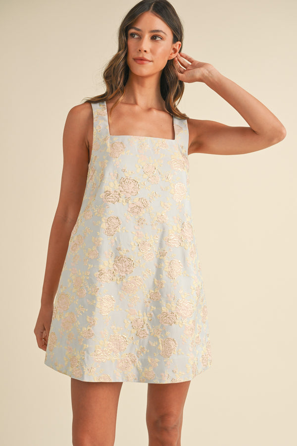 KEELIN FLORAL A-LINE MINI DRESS