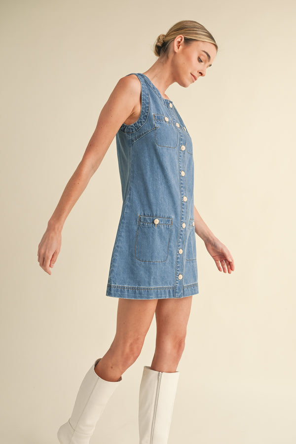 SORAYA DENIM MINI DRESS
