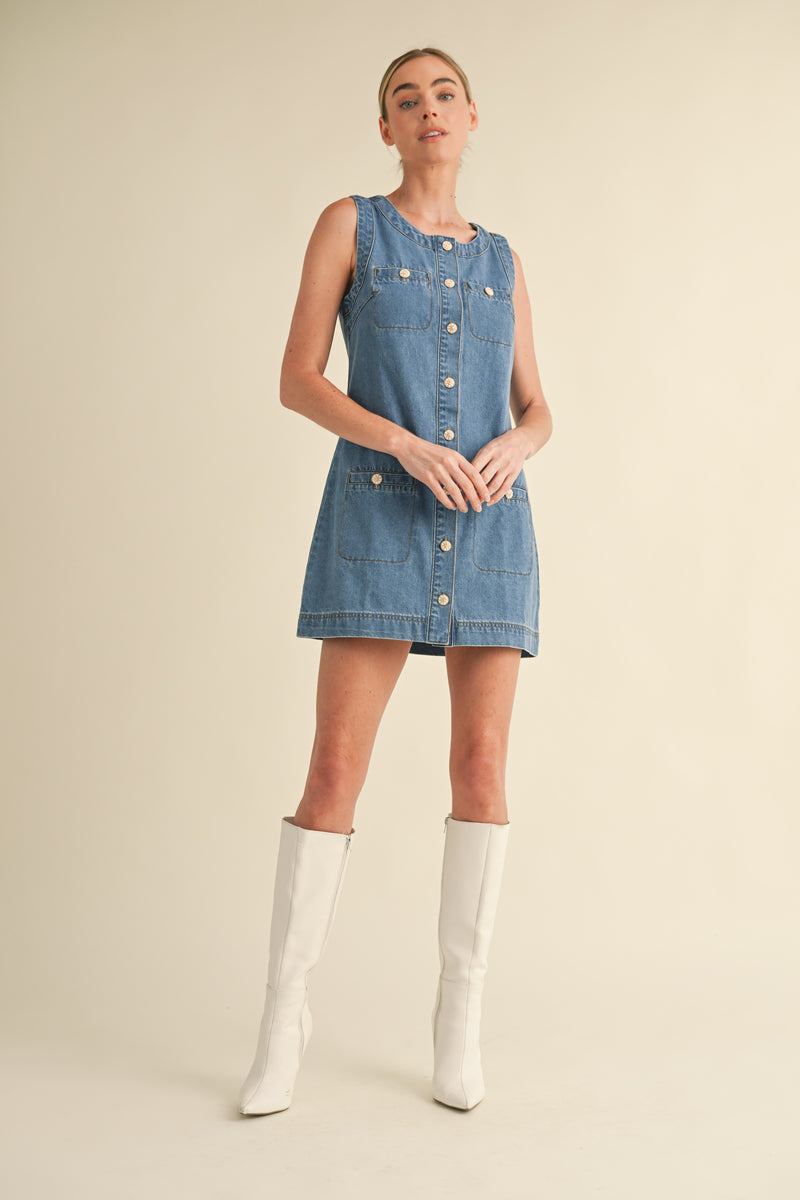 SORAYA DENIM MINI DRESS