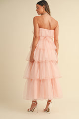 HEILIGH ORGANZA TIERED MIDI DRESS