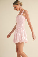 YSOBEL SEQUIN BUBBLE MINI DRESS