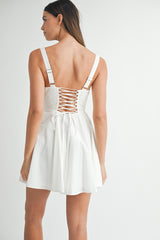 CALINDA BUSTIER BODICE MINI DRESS
