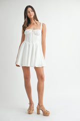 CALINDA BUSTIER BODICE MINI DRESS