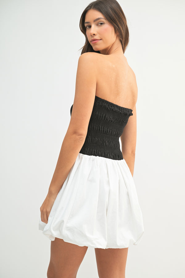 LOHAN BUBBLE HEM TUBE MINI DRESS