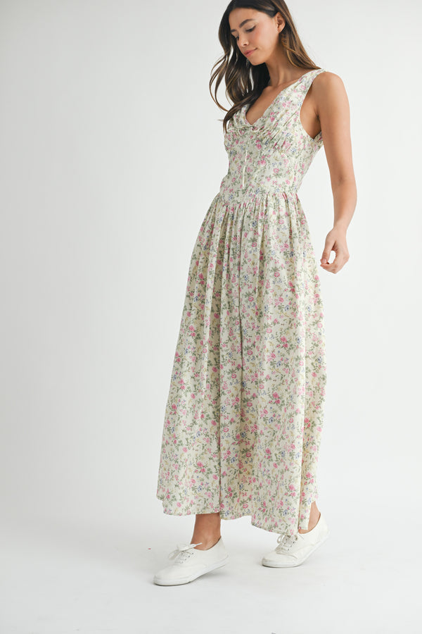 JAZLYN BUSTIER BODY MIDI DRESS