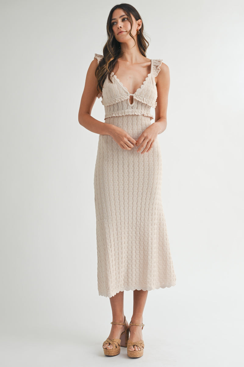 crochet knit midi dress AMY – Mable Clothing Imported Product measurements Color:Pearl Ivory ($118.66) AL:2826tues Homemade Caesar Dressing Recipe