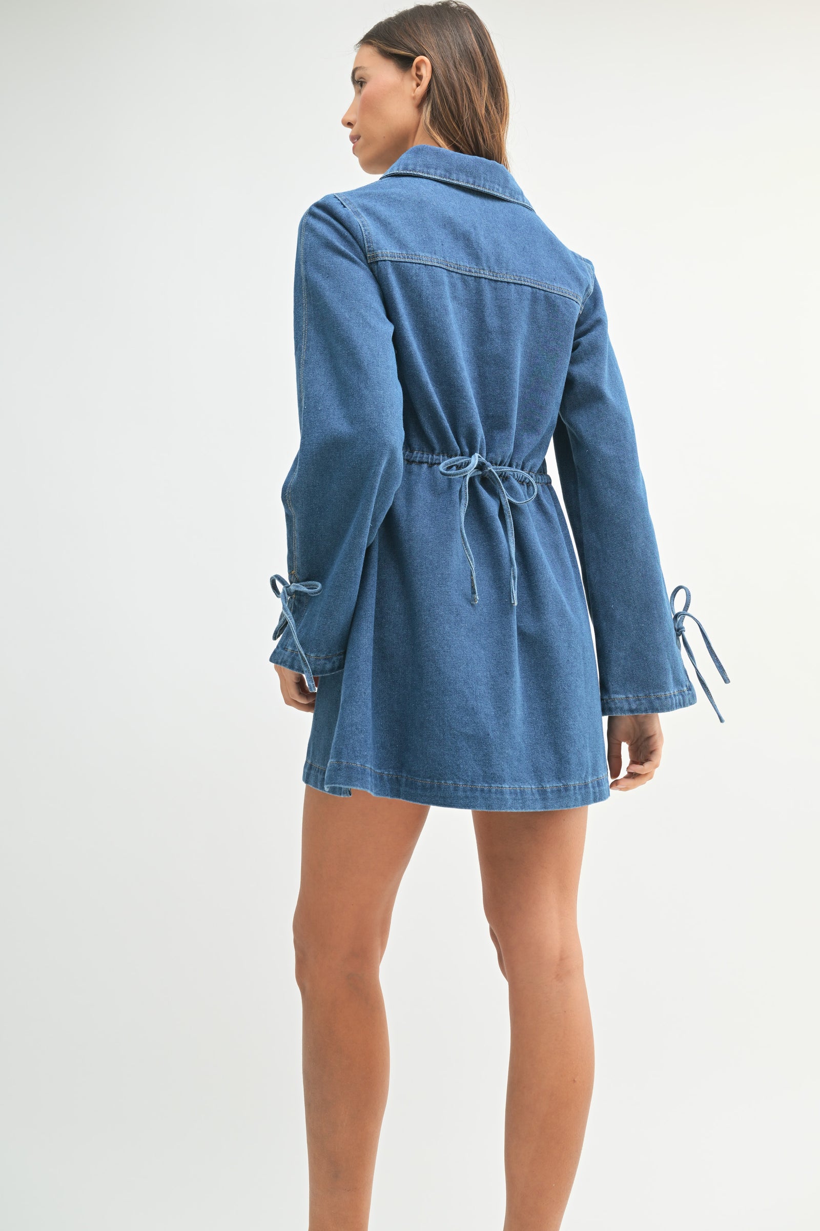 DAVINA DENIM MINI DRESS – Mable Clothing