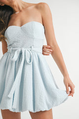 HOLLISTER KNIT BUBBLE HEM MINI DRESS