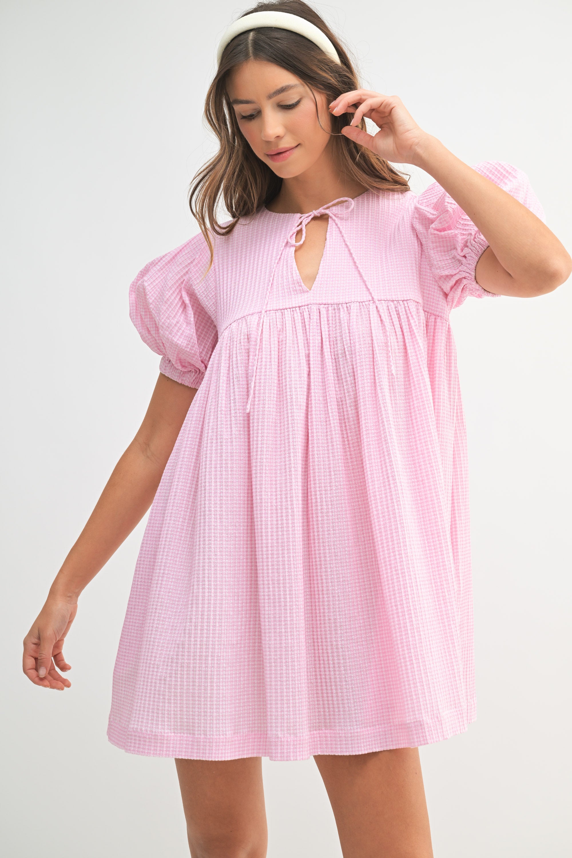 MABLE Gingham Plaid Crop Top and Mini Skirt Set